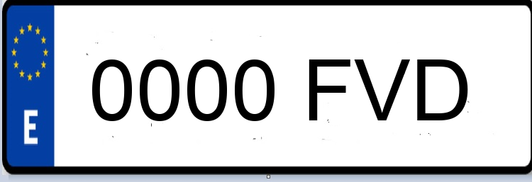 Letras Matriculas FVD