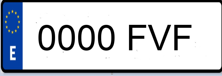 Letras Matriculas FVF