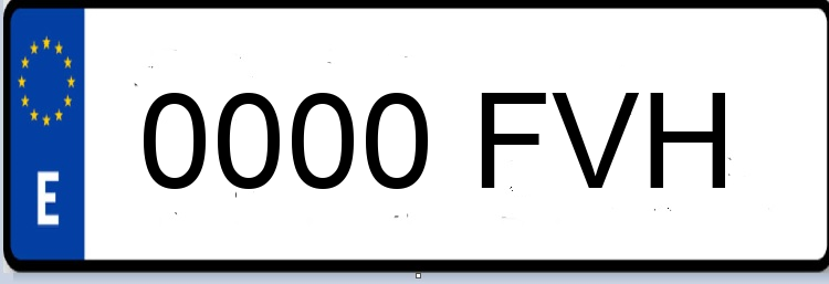Letras Matriculas FVH
