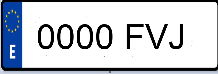 Letras Matriculas FVJ