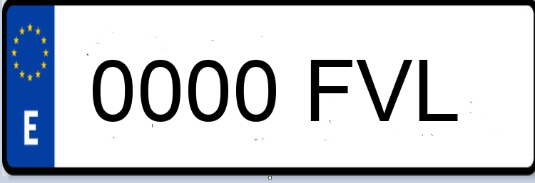 Letras Matriculas FVL