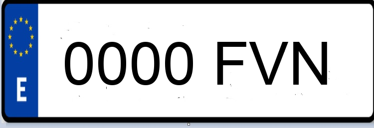Letras Matriculas FVN