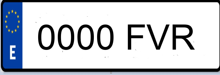 Letras Matriculas FVR