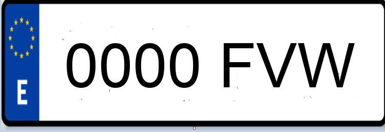 Letras Matriculas FVW