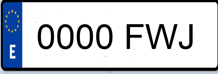 Letras Matriculas FWJ