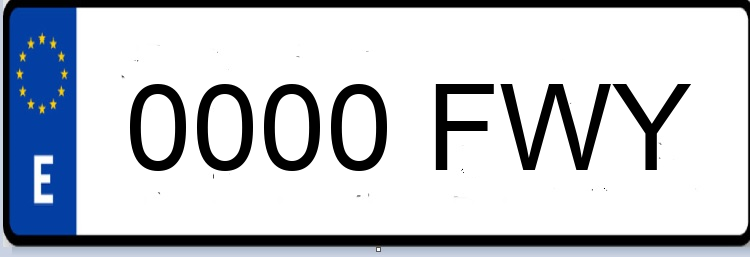 Letras Matriculas FWY