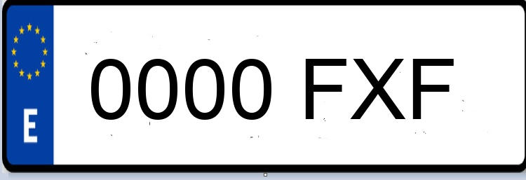 Letras Matriculas FXF