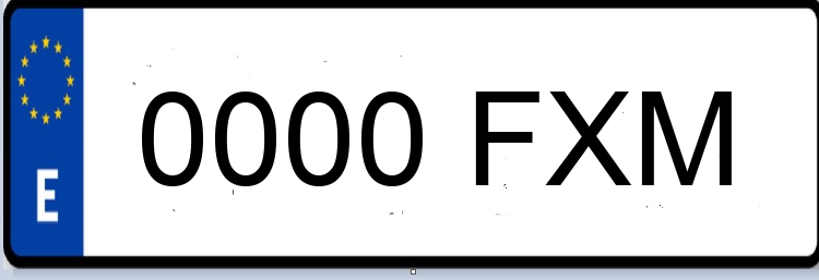 Letras Matriculas FXM