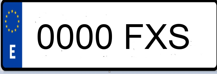 Letras Matriculas FXS