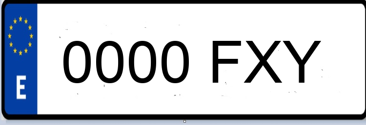 Letras Matriculas FXY