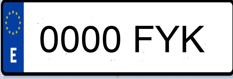 Letras Matriculas FYK