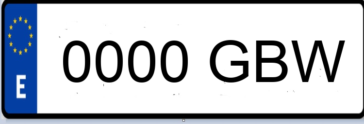 Letras Matriculas GBW