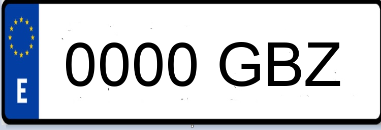 Letras Matriculas GBZ