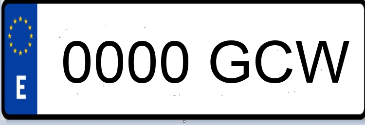 Letras Matriculas GCW