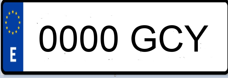 Letras Matriculas GCY