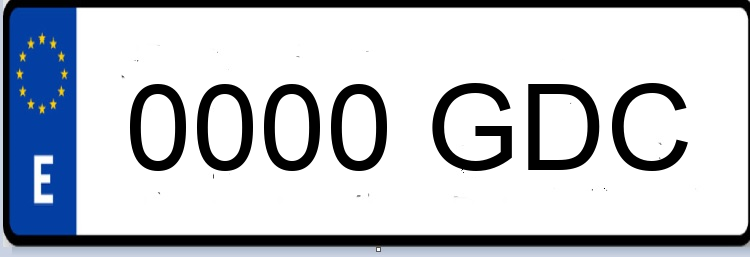 Letras Matriculas GDC
