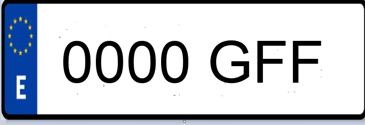 Letras Matriculas GFF