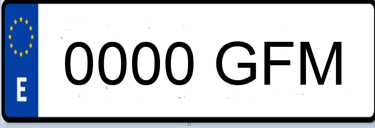 Letras Matriculas GFM
