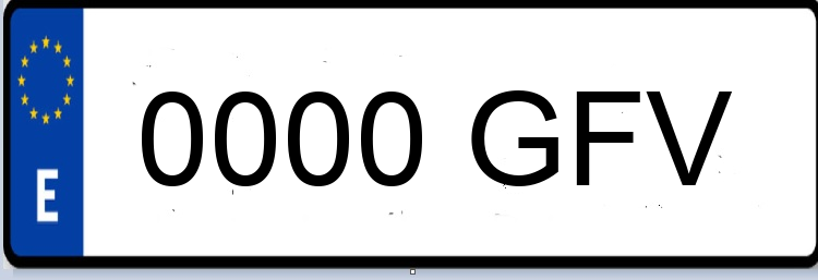 Letras Matriculas GFV