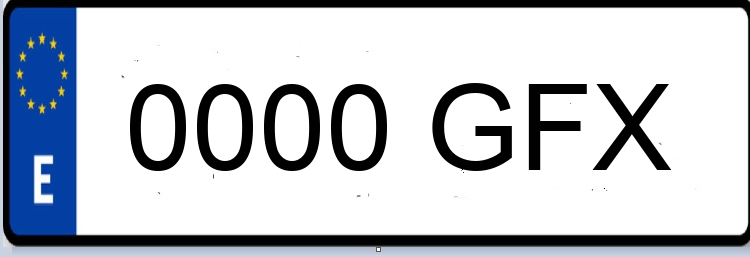 Letras Matriculas GFX