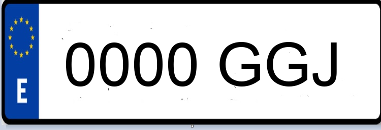 Letras Matriculas GGJ