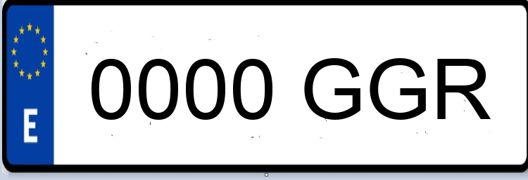 Letras Matriculas GGR