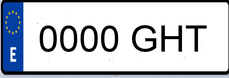 Letras Matriculas GHT