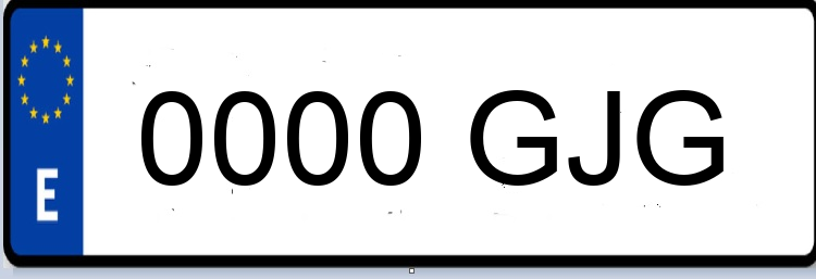 Letras Matriculas GJG