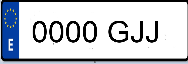 Letras Matriculas GJJ