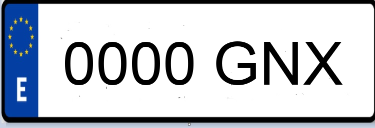 Letras Matriculas GNX