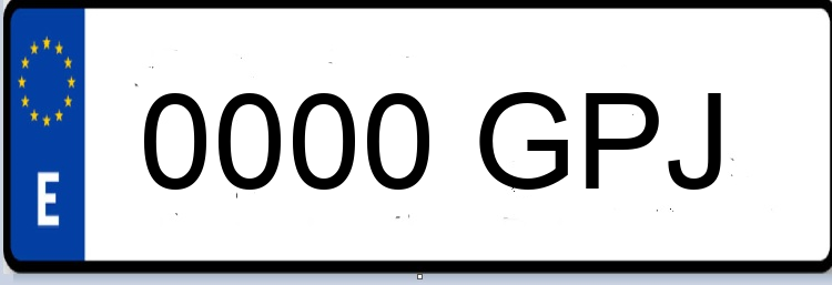 Letras Matriculas GPJ