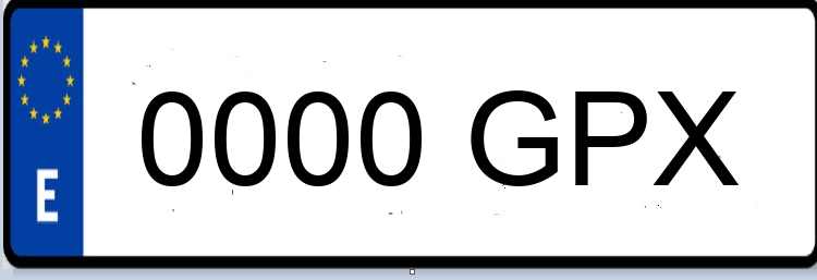 Letras Matriculas GPX