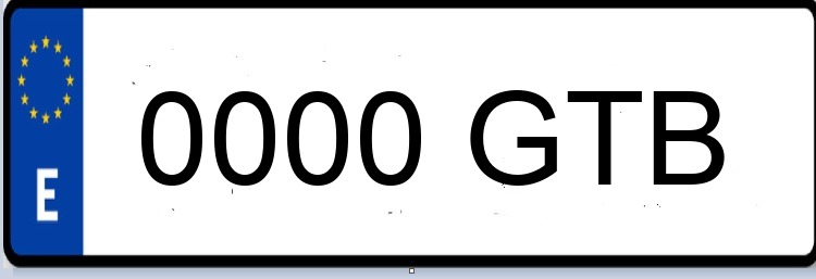 Letras Matriculas GTB