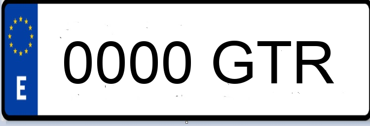 Letras Matriculas GTR