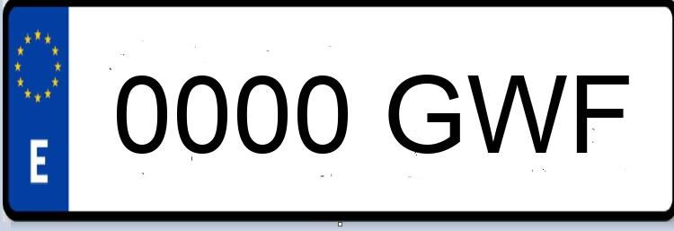 Letras Matriculas GWF