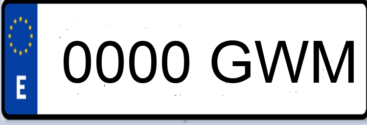 Letras Matriculas GWM