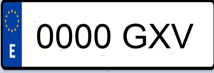 Letras Matriculas GXV