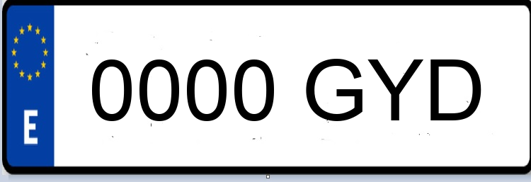 Letras Matriculas GYD