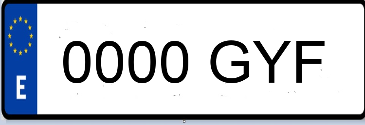 Letras Matriculas GYF