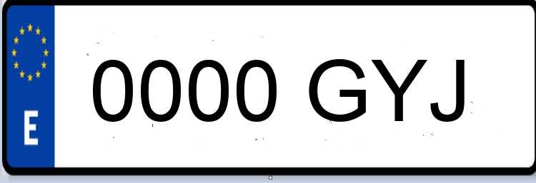 Letras Matriculas GYJ