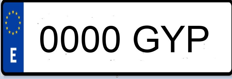 Letras Matriculas GYP
