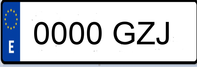 Letras Matriculas GZJ