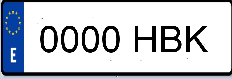 Letras Matriculas HBK