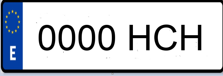 Letras Matriculas HCH