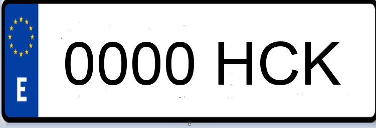 Letras Matriculas HCK