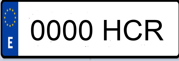 Letras Matriculas HCR