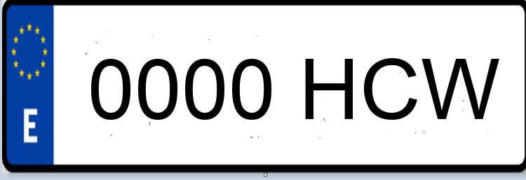 Letras Matriculas HCW