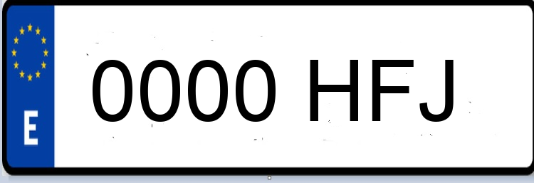 Letras Matriculas HFJ