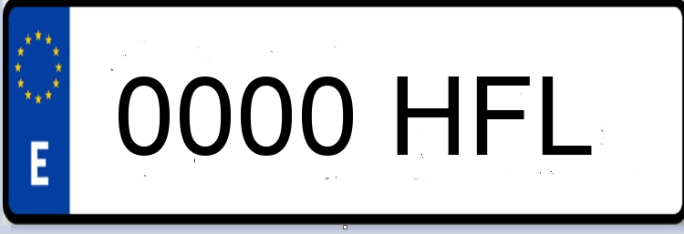 Letras Matriculas HFL