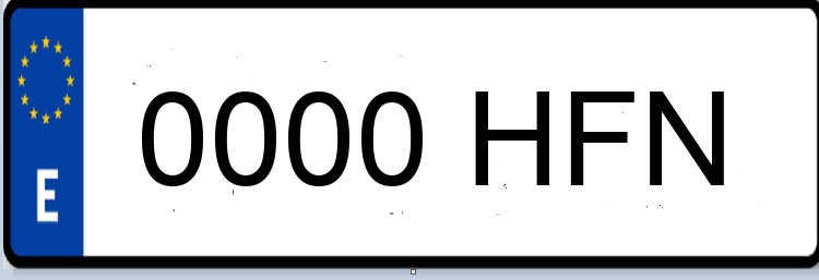 Letras Matriculas HFN